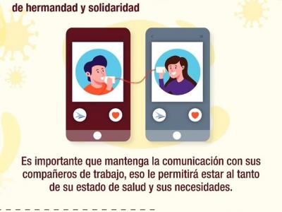 En contacto con compañeros de trabajo